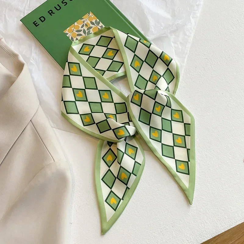 Luxury Silk-Feel Ribbon Scarf