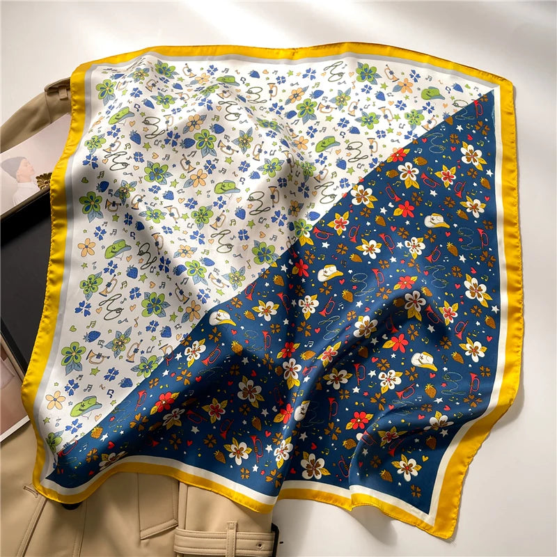Premium Square Silk-Feel Scarf