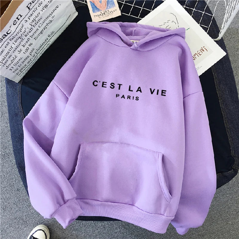 Women's Casual Letter Print Hoodie
