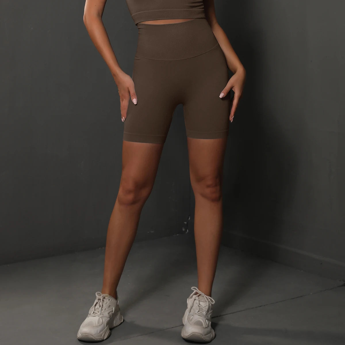 Women's High-Waisted Seamless Yoga Shorts