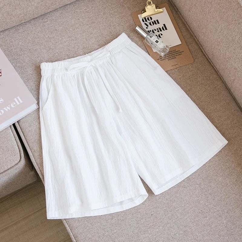 Women's Cotton Linen Casual Shorts