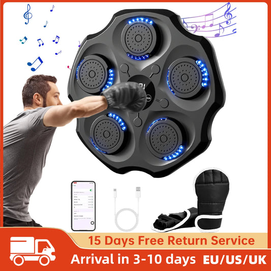 Upgraded Smart Music Boxing Machine Beats With the Rhythm Of Music LED Sandbag Relaxing Reaction Training Target Boxing