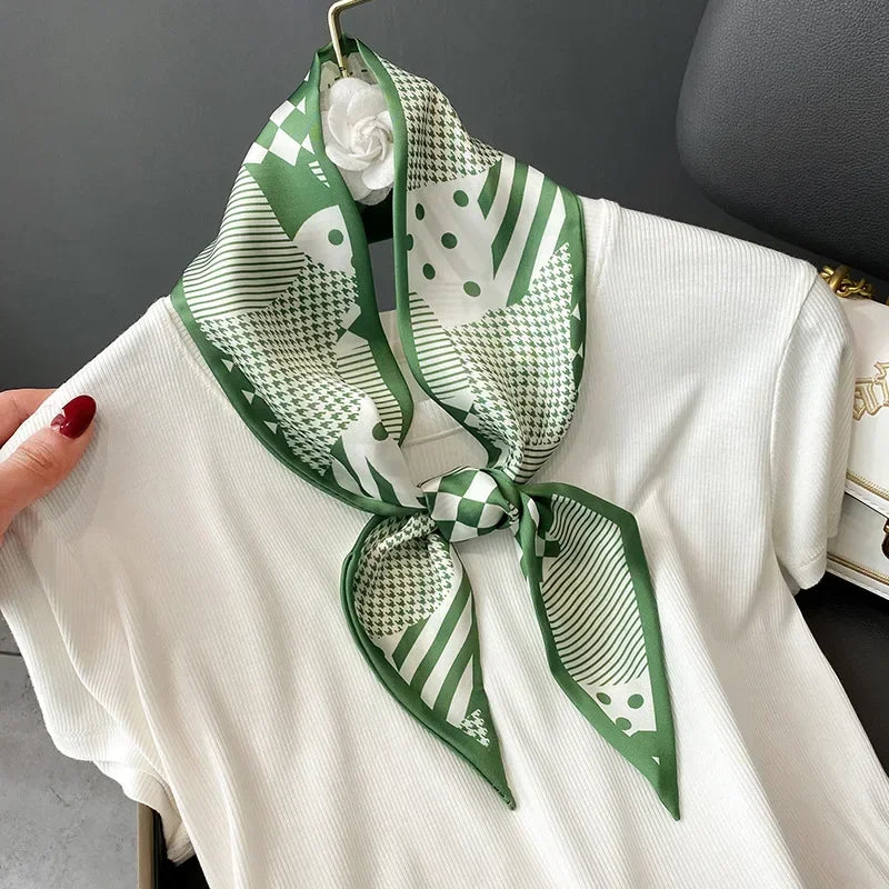 Luxury Silk-Feel Ribbon Scarf