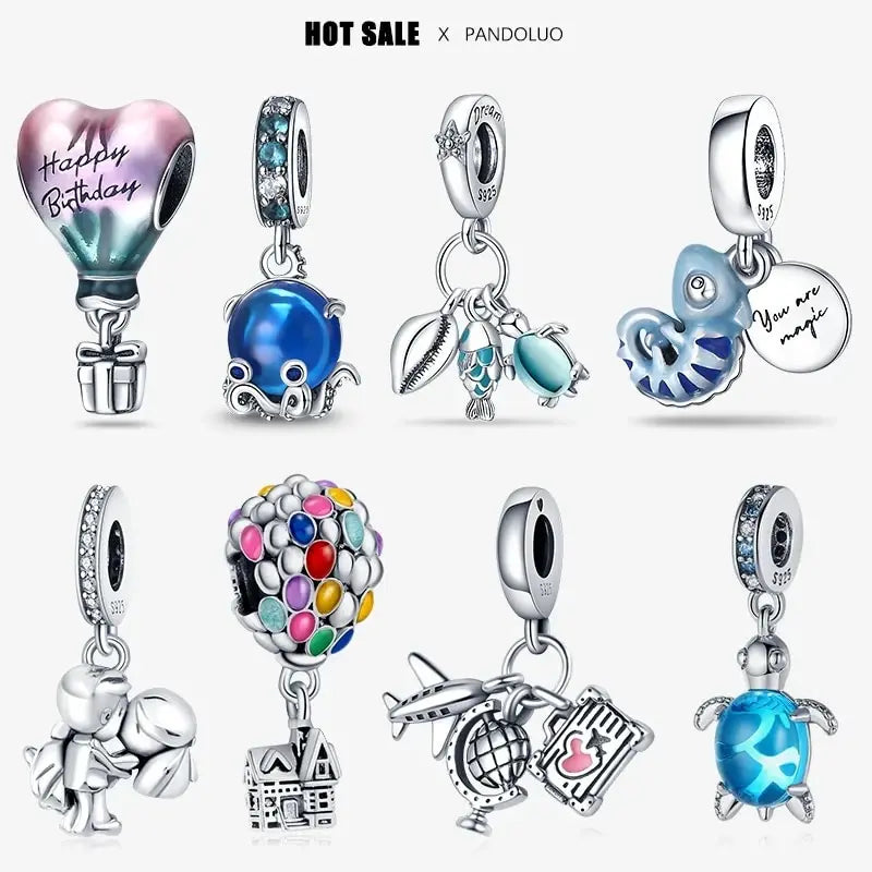 925 Sterling Silver Color-Changing Charm Bead  Bracelet Accessory