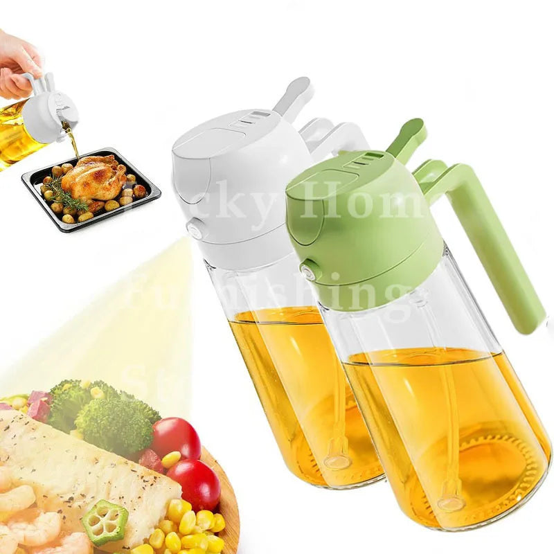 Oil Spray Dispenser Sprayer Bottle Kitchen From Cooking Easy Clean 2-in-1 Spray & Pour Function Food-Grade Plastic Oil Mister