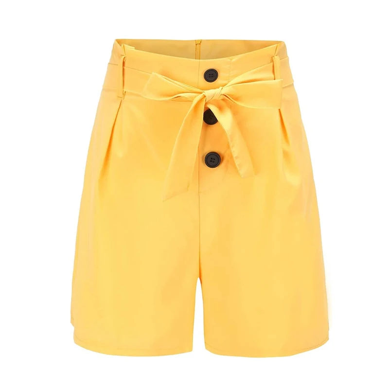 Y2K High Waist Button-Front Shorts