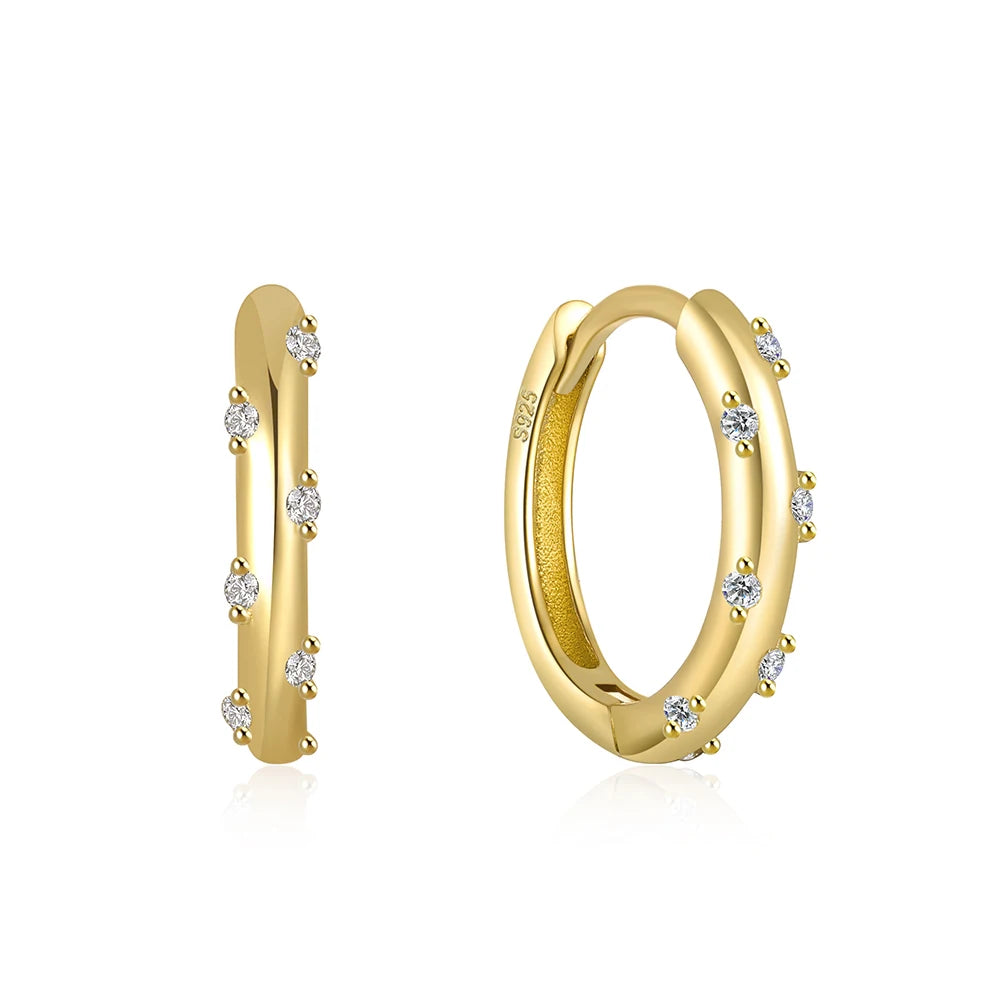 CANNER 925 Sterling Silver Star Anise Hoop Earrings