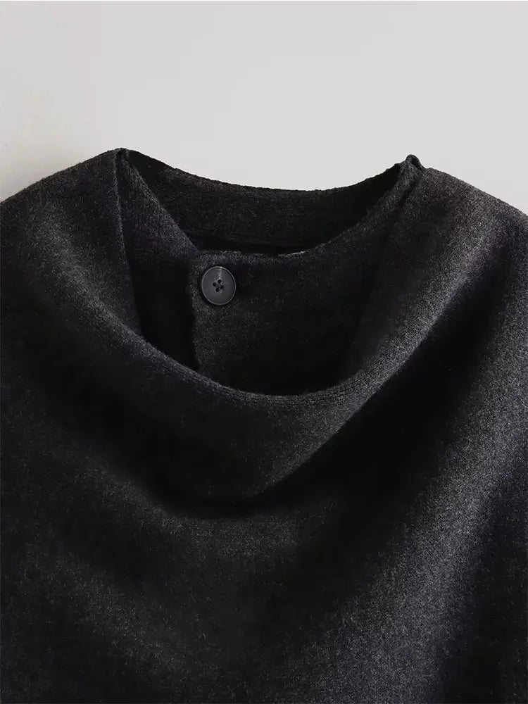 Women's Asymmetric Knit Coat