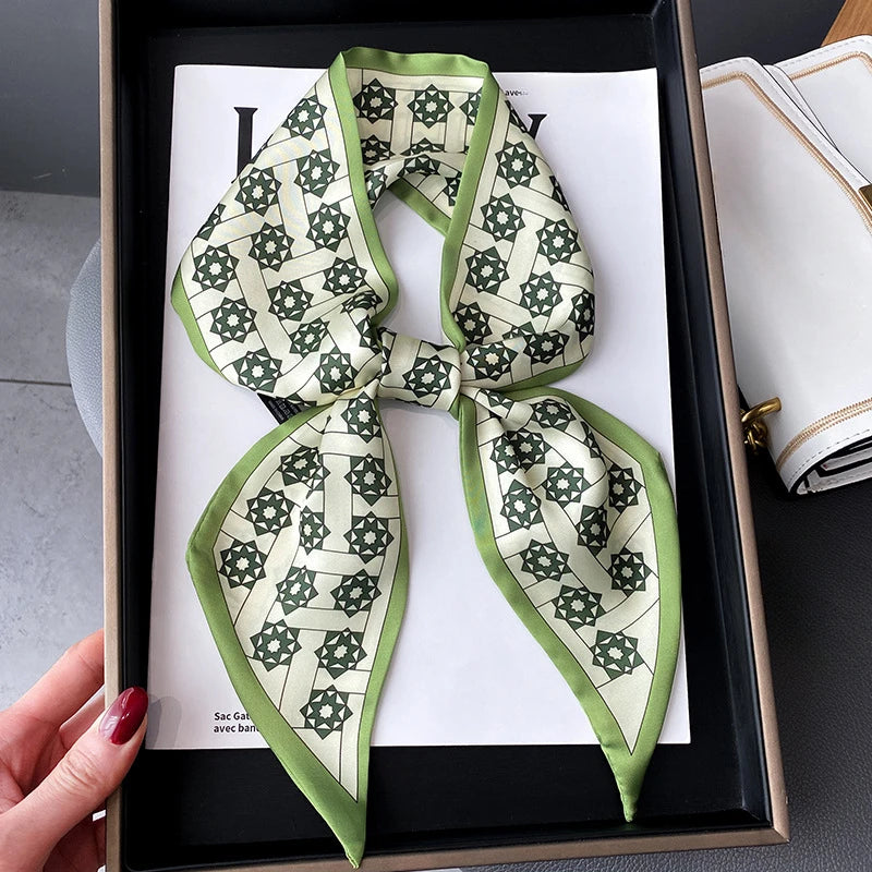 Luxury Silk-Feel Ribbon Scarf