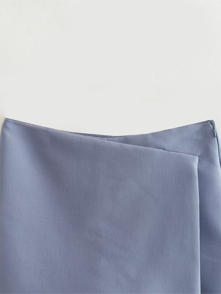 Willshela High-Waisted Asymmetrical Shorts Skort