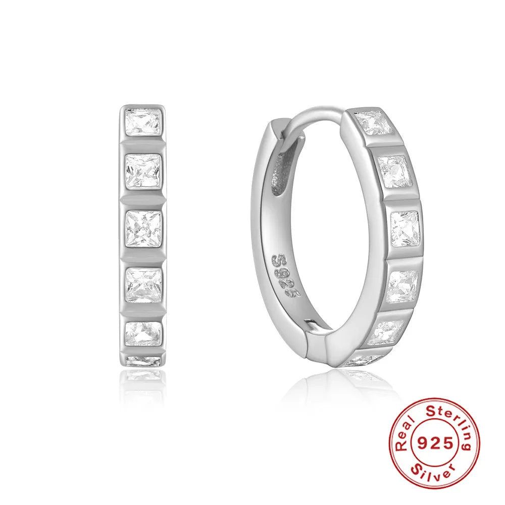 CANNER 925 Sterling Silver Star Anise Hoop Earrings