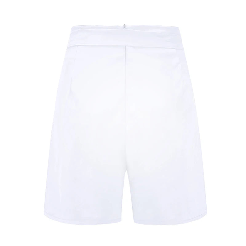 Y2K High Waist Button-Front Shorts