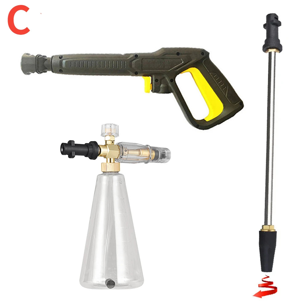 High Pressure Washer Gun For Karcher Car Wash Cleaning Water Spray Lance Replacement Gun Pistol Wand Nozzle foam kettle