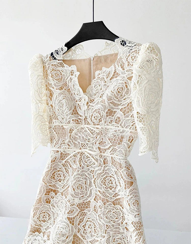 Elegant Fashion Slim Casual Lace Dress