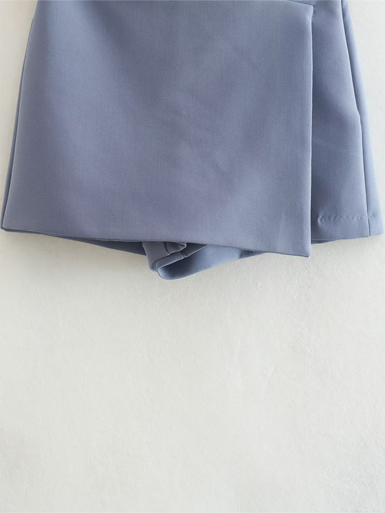 Willshela High-Waisted Asymmetrical Shorts Skort