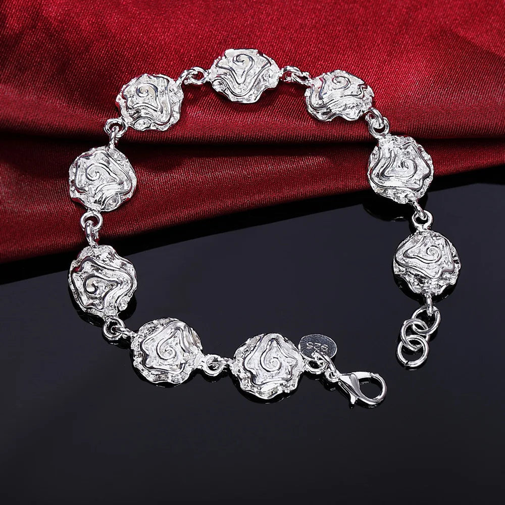 Handcrafted 925 Sterling Silver Twisted Rope Bracelet