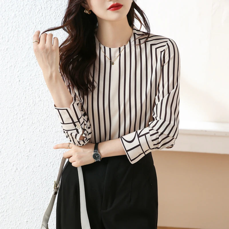 Vintage Fashion Slim Long Sleeve Tops