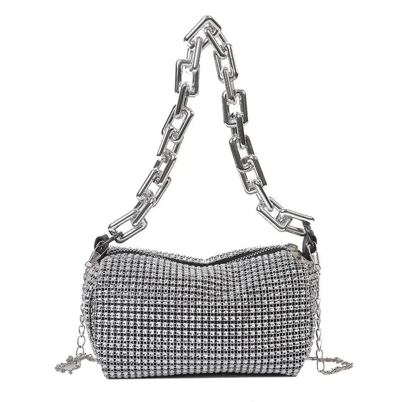 Luxury Rhinestone Mini Bucket Bag