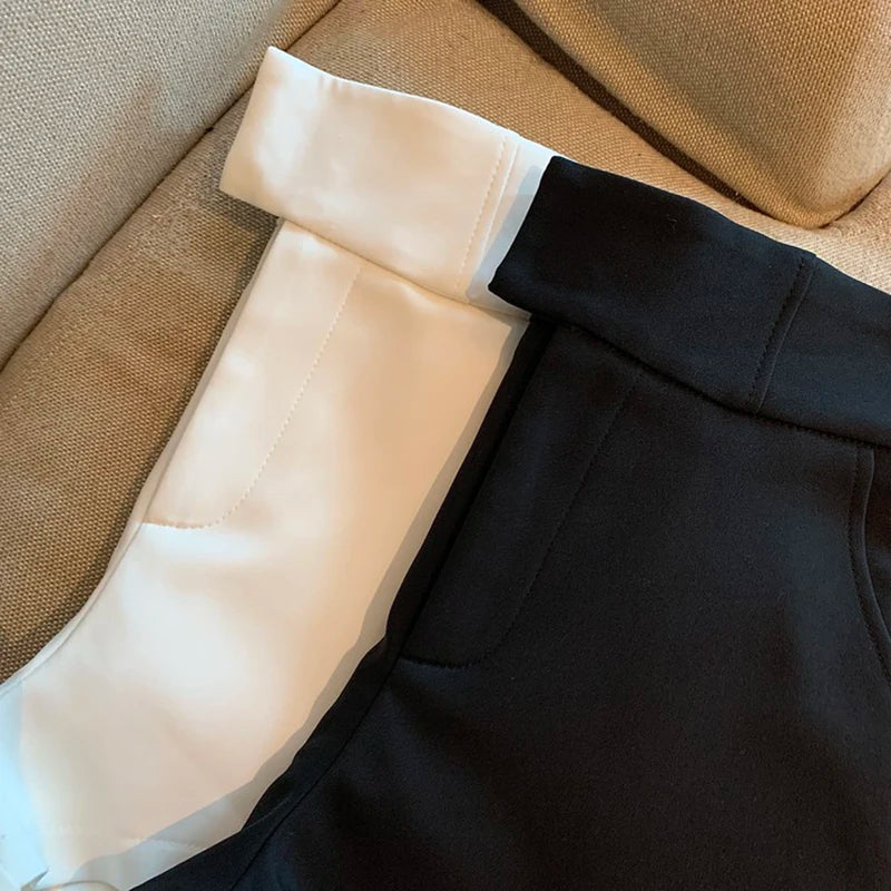 MEXZT High-Waisted Wide Leg Shorts