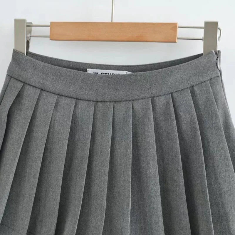 ZOKI High-Waisted Pleated Tennis Skirt