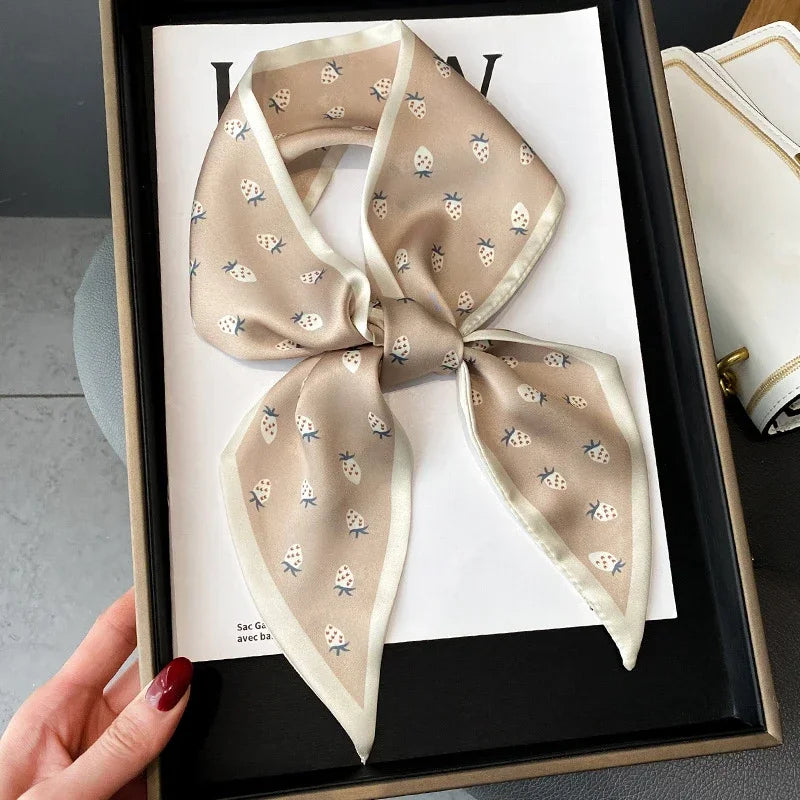 Luxury Silk-Feel Ribbon Scarf