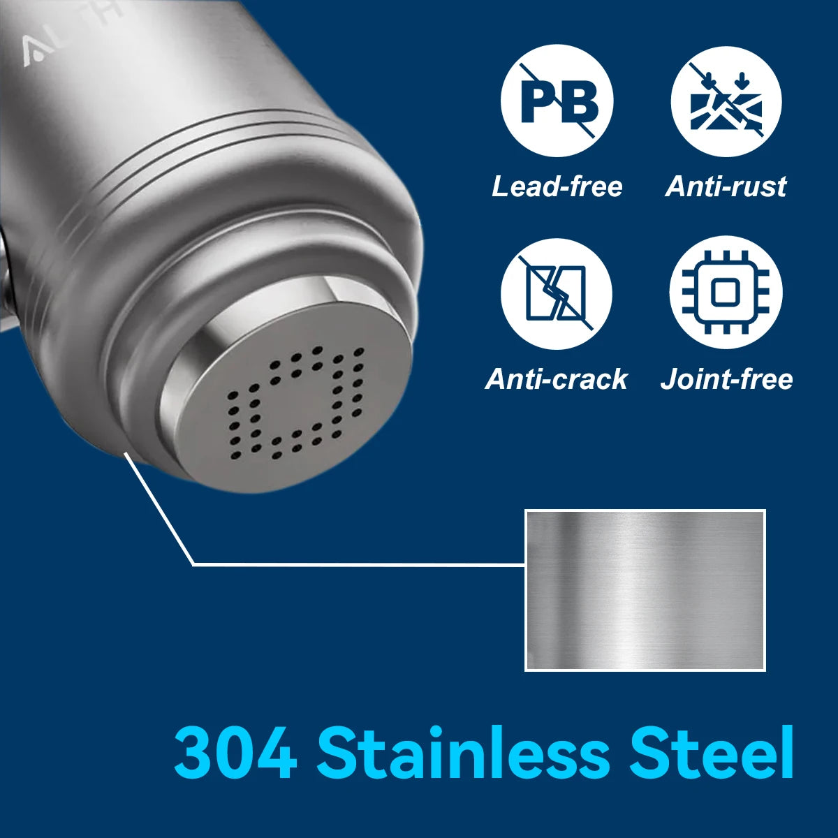 ALTHY Stainless Steel Faucet Tap Water Filter Purifier System, NSF Certified Reduces Lead, Chlorine & Bad Taste Kitchen
