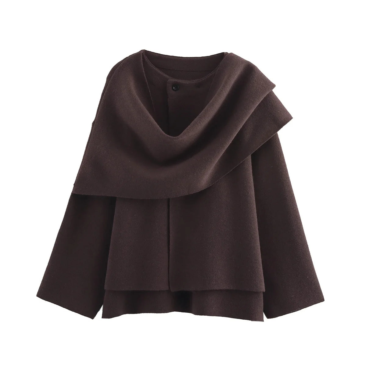 Women's Asymmetric Knit Coat