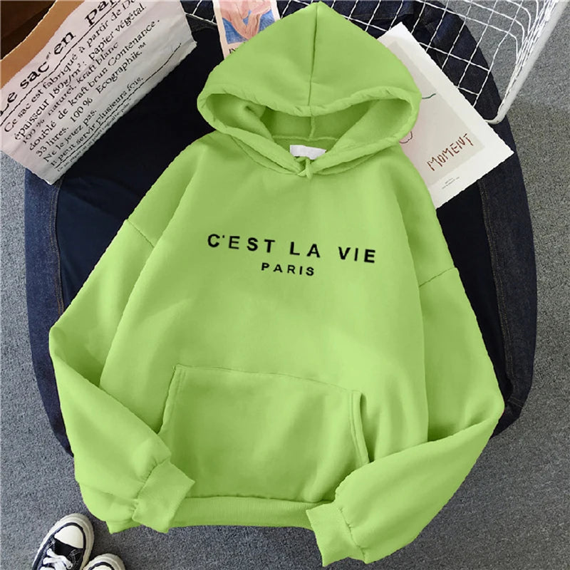 Women's Casual Letter Print Hoodie