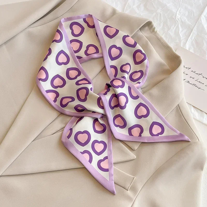Luxury Silk-Feel Ribbon Scarf