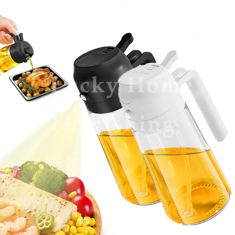 Oil Spray Dispenser Sprayer Bottle Kitchen From Cooking Easy Clean 2-in-1 Spray & Pour Function Food-Grade Plastic Oil Mister