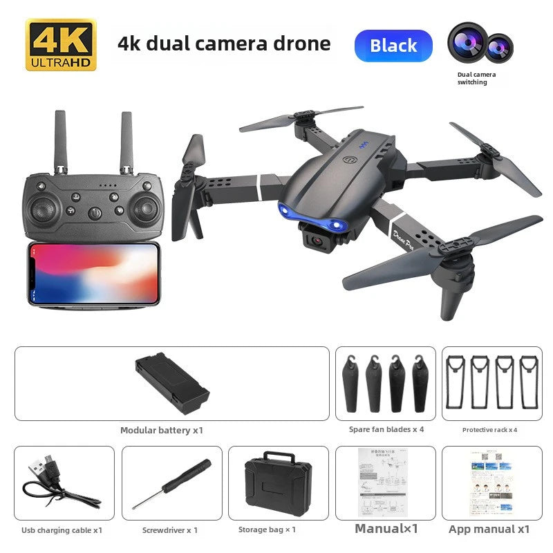 E99 Pro Foldable Drone with HD Dual Cameras - Altitude Hold Quadcopter, E88 Pro Remote Control Aircraft K3