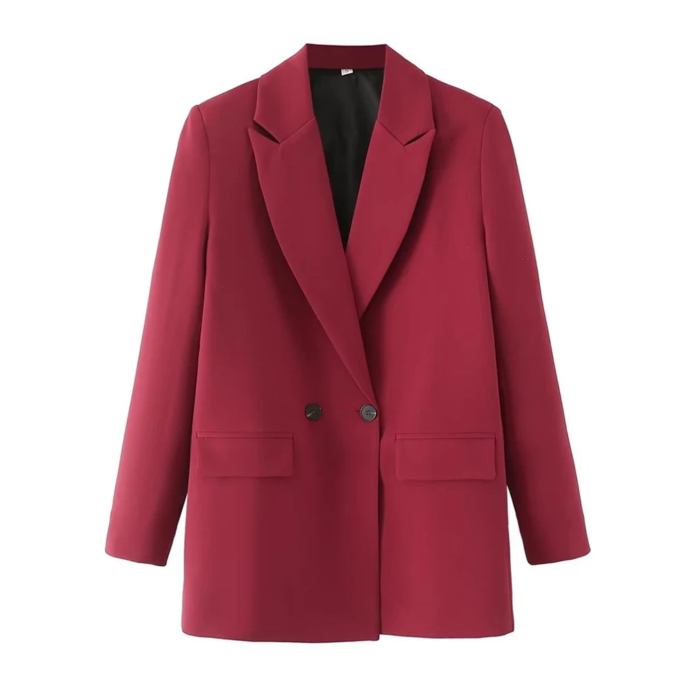 Classic Double-Breasted Women's Blazer