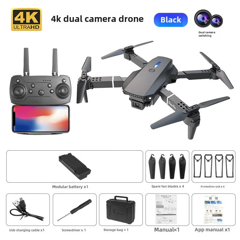 E99 Pro Foldable Drone with HD Dual Cameras - Altitude Hold Quadcopter, E88 Pro Remote Control Aircraft K3