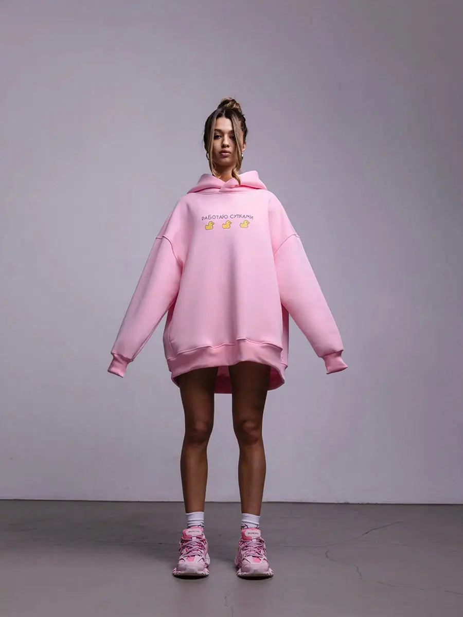 Women's Duck Print Oversized Hoodie