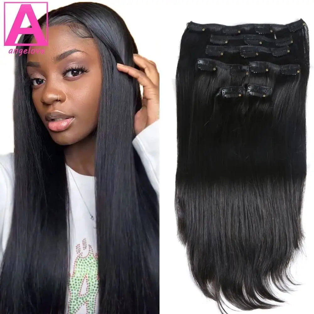 Premium Brazilian Remy Human Hair Clip-In Extensions