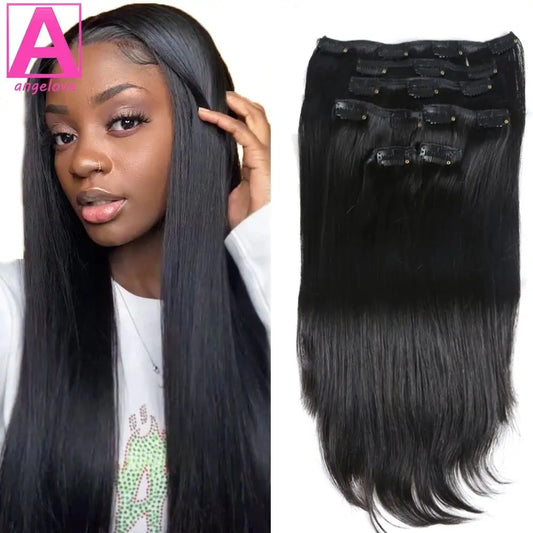 Premium Brazilian Remy Human Hair Clip-In Extensions