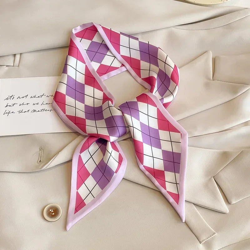 Luxury Silk-Feel Ribbon Scarf
