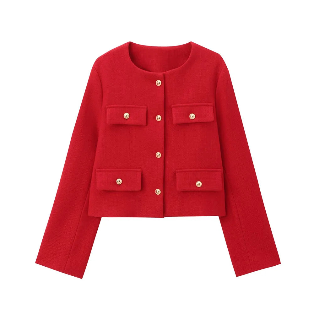 Women's Classic O-Neck Blazer