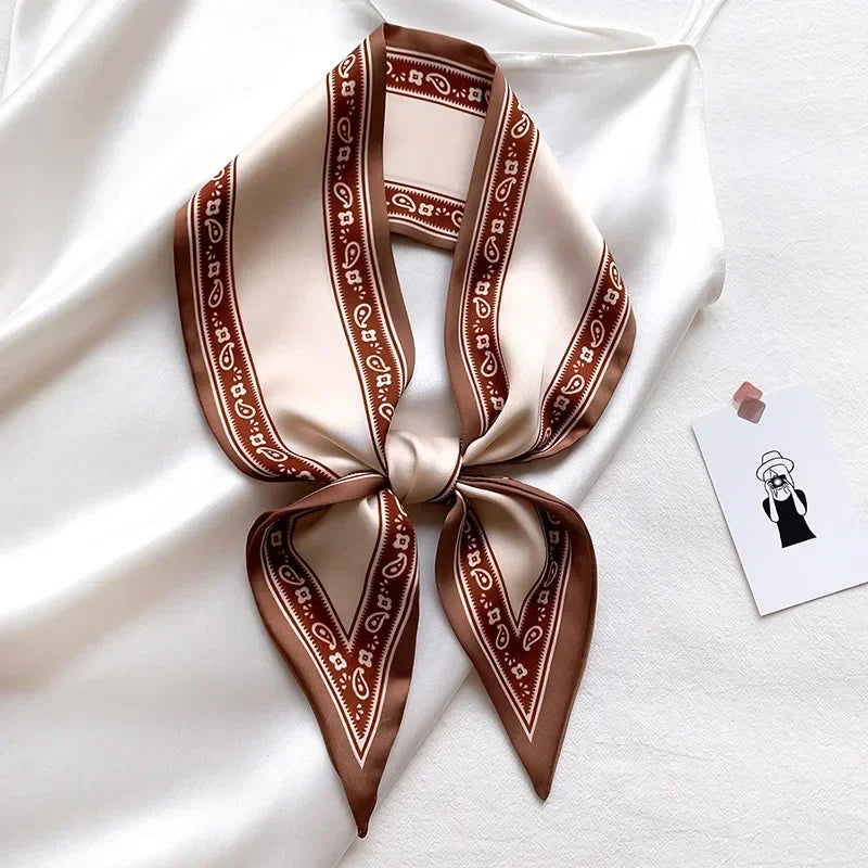 Luxury Silk-Feel Ribbon Scarf