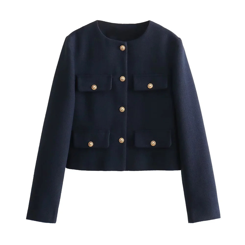 Women's Classic O-Neck Blazer
