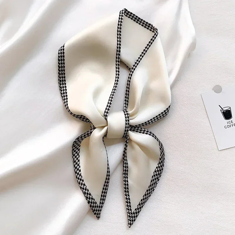 Luxury Silk-Feel Ribbon Scarf