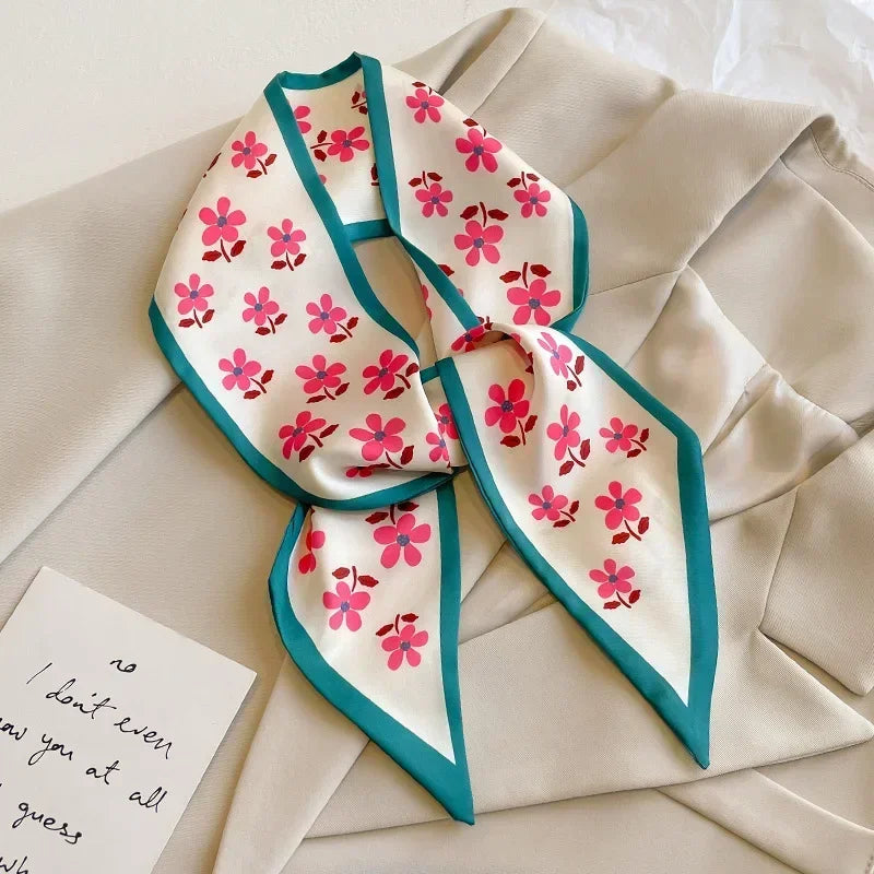 Luxury Silk-Feel Ribbon Scarf