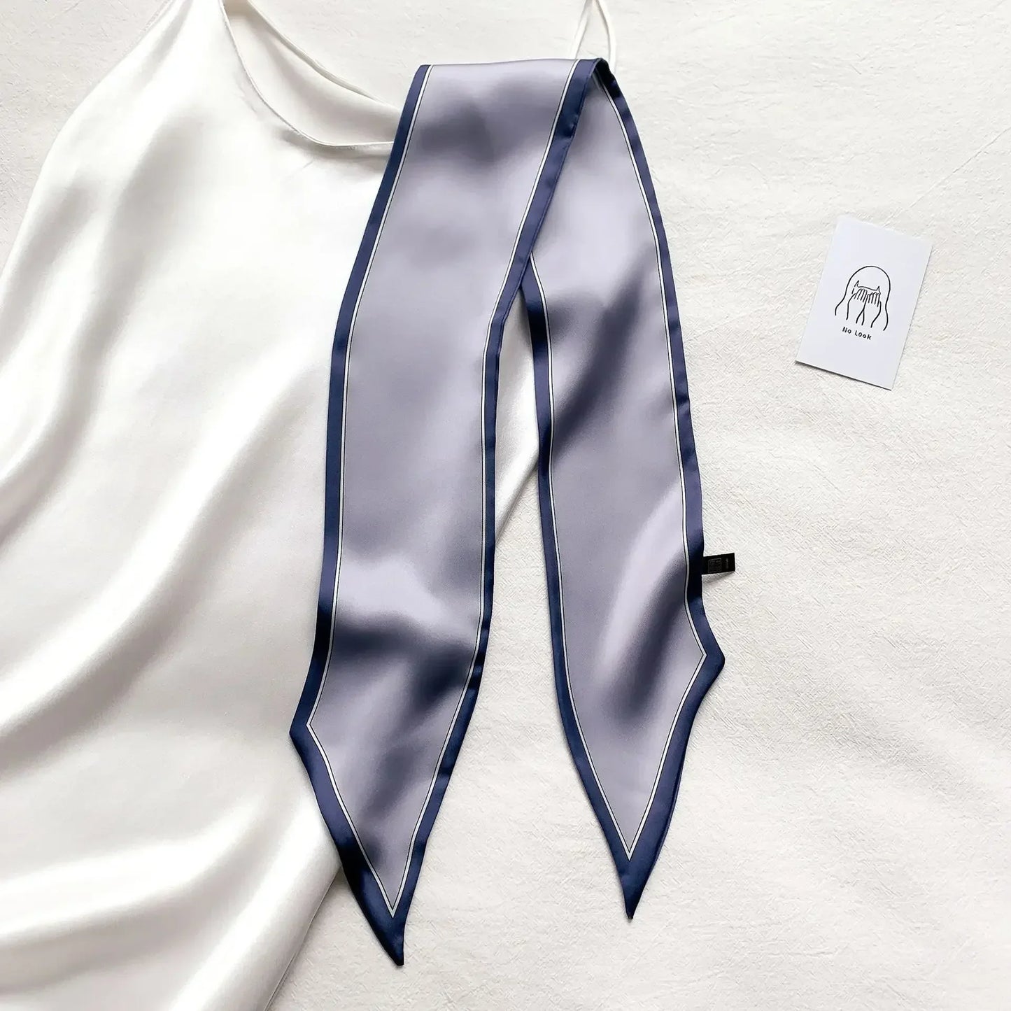 Luxury Silk-Feel Ribbon Scarf