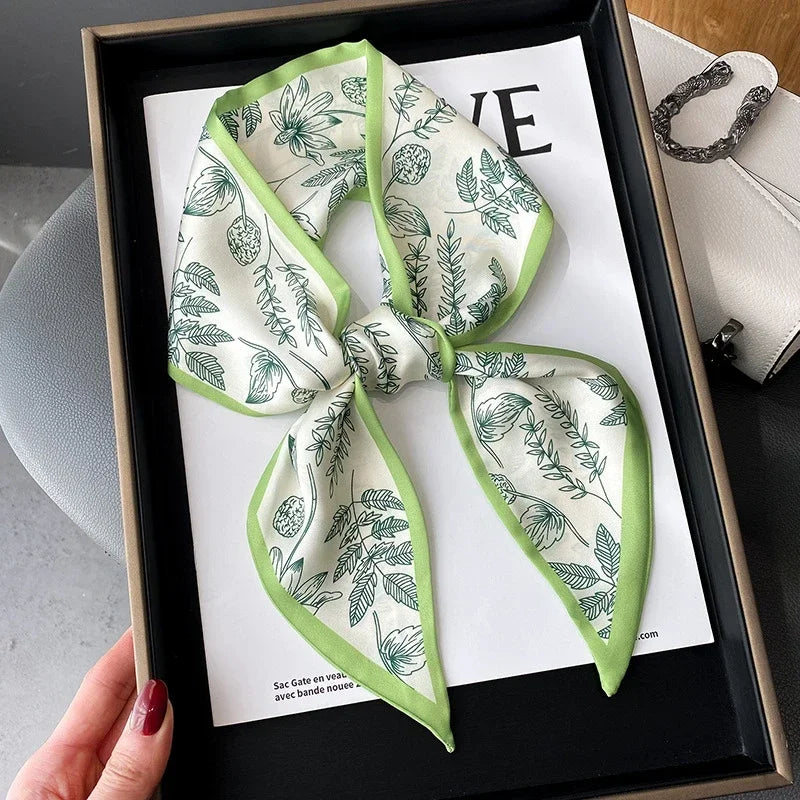 Luxury Silk-Feel Ribbon Scarf