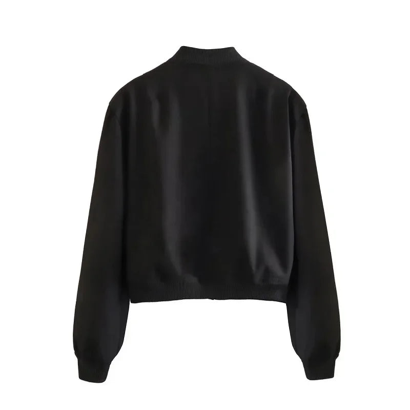 Women's Cropped Bomber Jacket