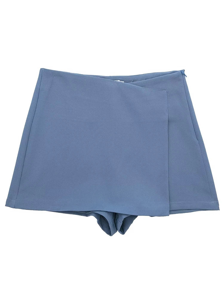 Willshela High-Waisted Asymmetrical Shorts Skort