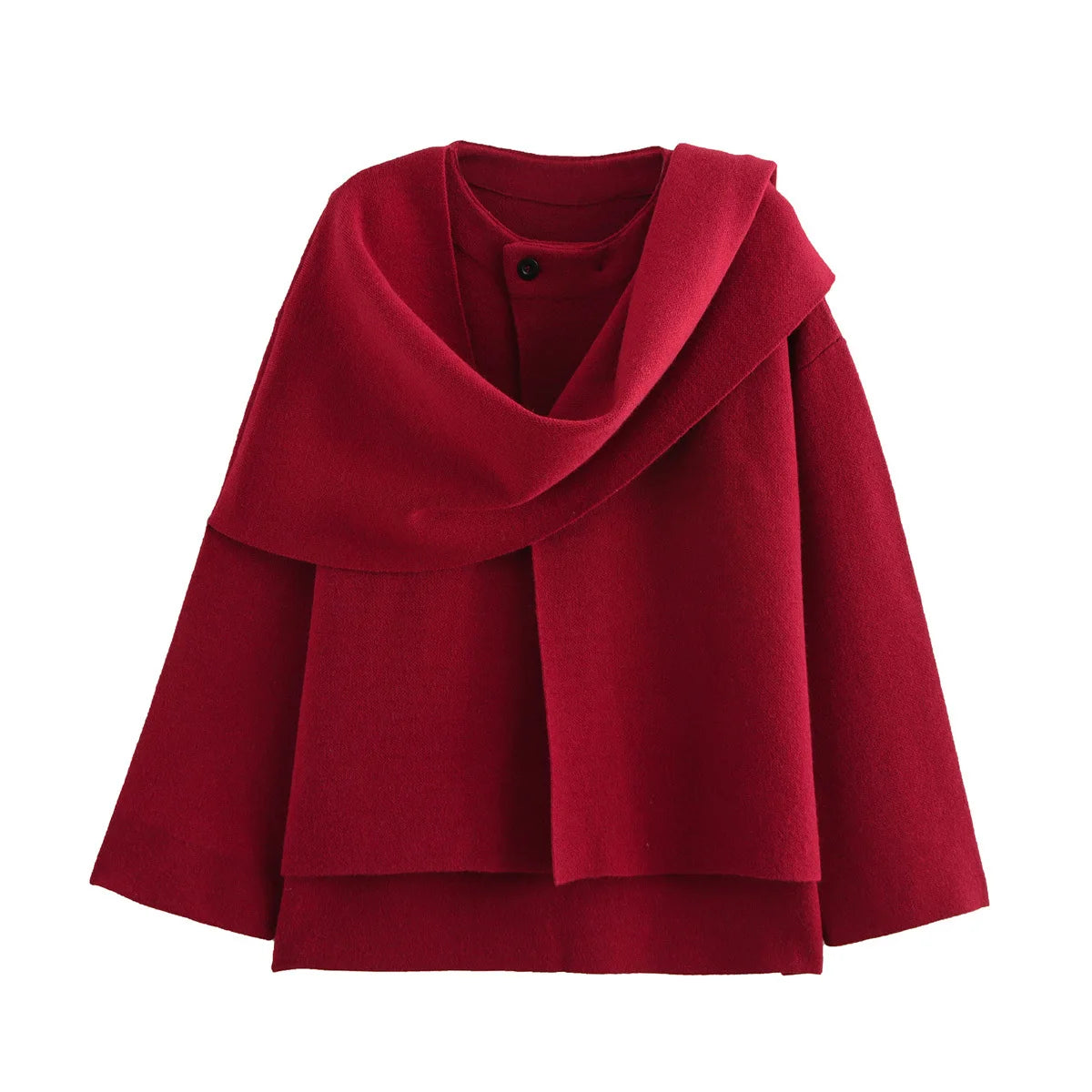 Women's Asymmetric Knit Coat