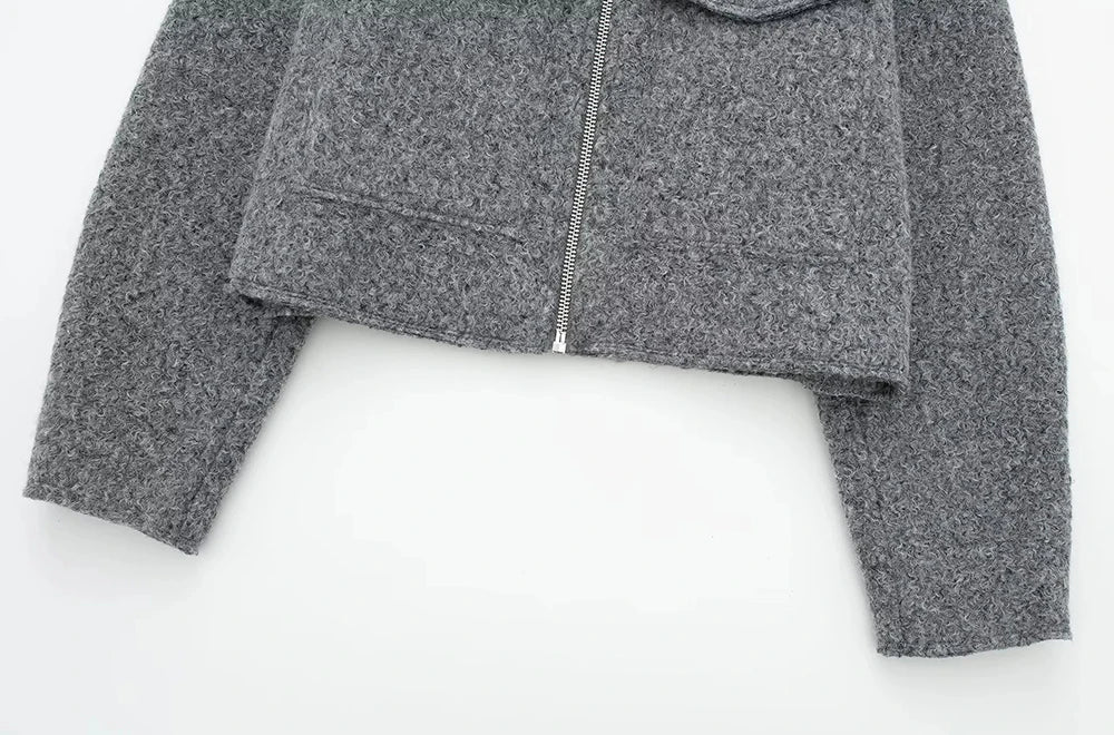 Women's Cropped Zip-Up Jacket