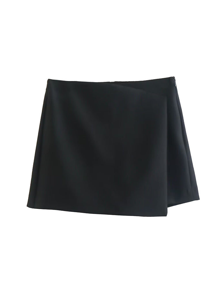 Willshela High-Waisted Asymmetrical Shorts Skort