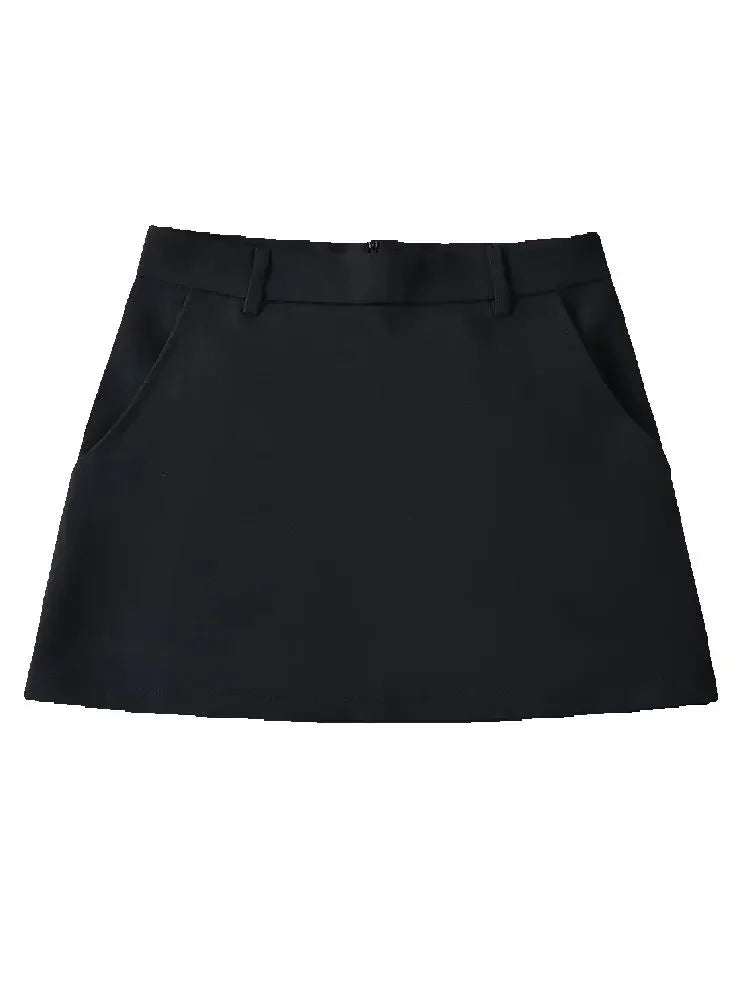 High Waist A-Line Mini Skirt